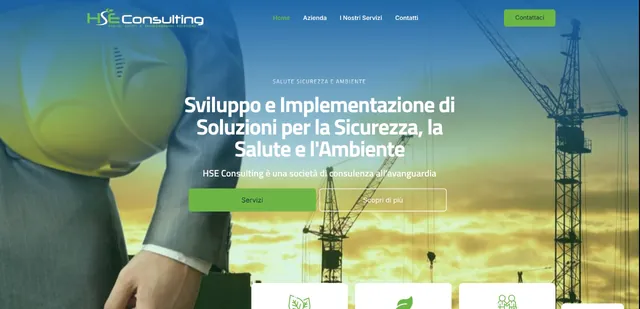 Sito istituzionale di HSE Consulting dedicato a salute, sicurezza e ambiente