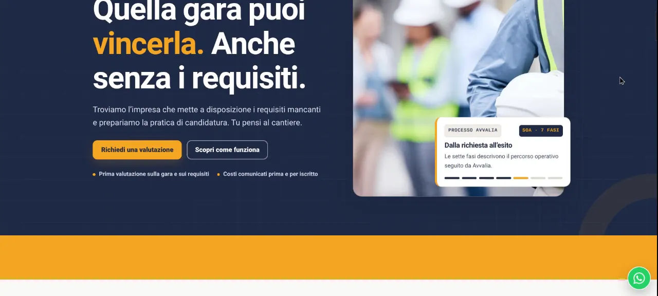 Avvalia: schermata 1 del sito avvalia.it