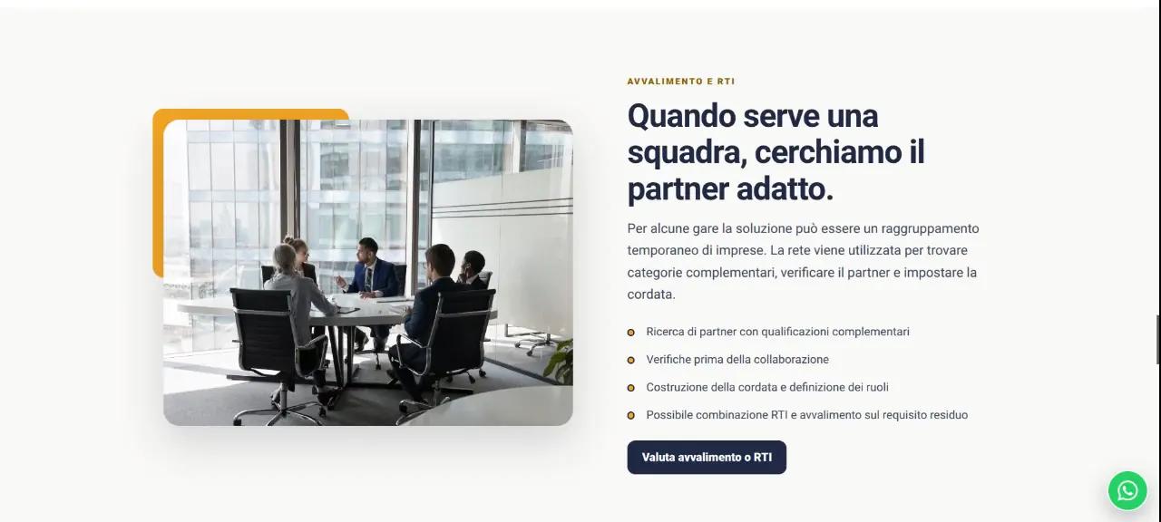 Avvalia: schermata 3 del sito avvalia.it