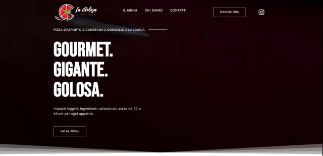Sito web responsive della pizzeria d’asporto La Golosa con menu digitale