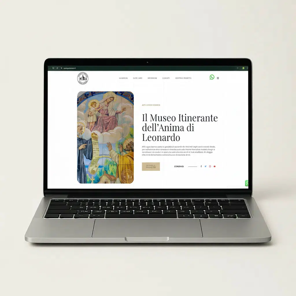 Sito one page istituzionale realizzato per APS Logos Kosmos