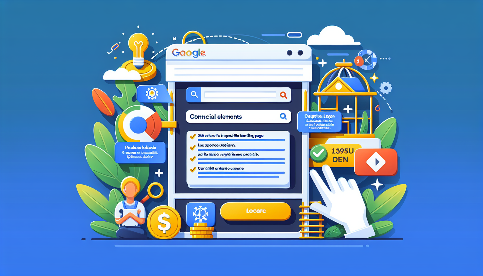 Creazione landing page ottimizzate per campagne Google Ads e conversioni.