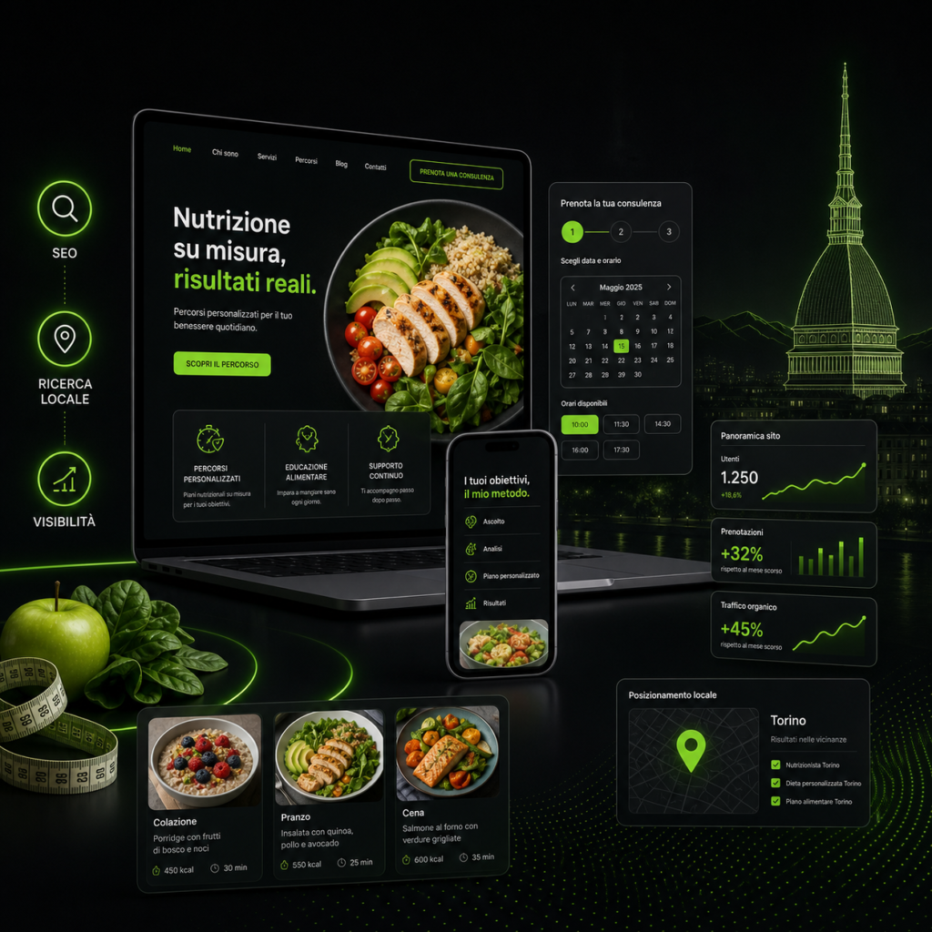 Sito web per nutrizionista a Torino: checklist pratica